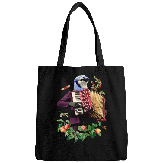 Funny Accordion FANCY ART MUSICIAN BIRD PLAYING ACCORDION Bags