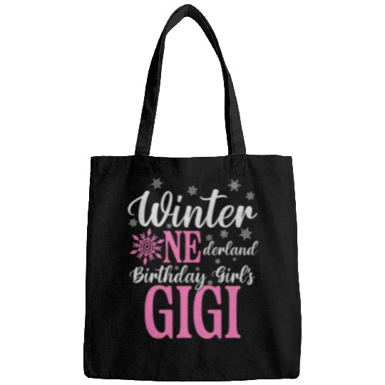 Gigi Pink Winter Onederland 1st Birthday Girl Snowflake Bags