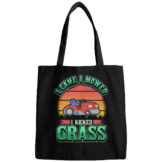 Gardener I Came I Mowed I Kicked Grass Lawn Mowing Bags