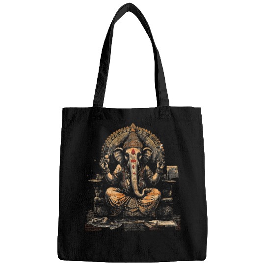 Hindu God Cool vintages Yoga Hindu Elephant God Graphic 3 Bags