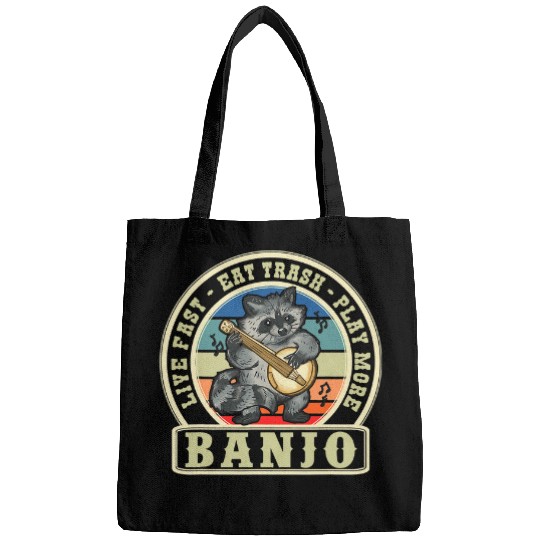 Funny Banjo Raccoons Play More Banjo Live Fast Eat Trash Bags
