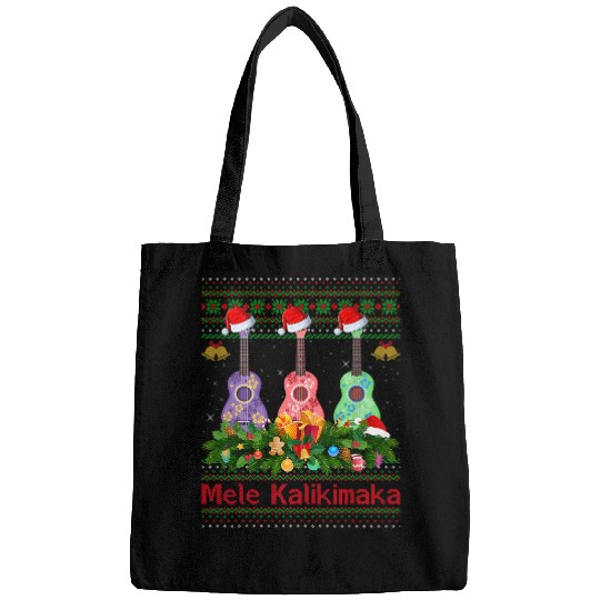 Funny Guitar Hawaiian xmass Ugly Mele Kalikimaka Ukulele Guitar Christmas Guitarist Bags
