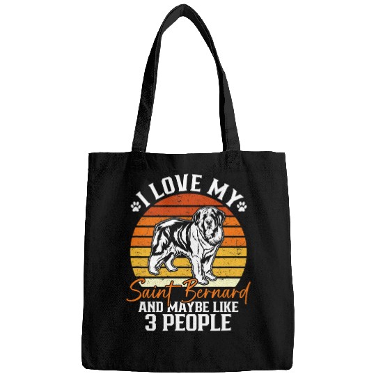 Dog Saint Bernard Funny Saint Bernard Lover Graphic Women Men Kids St Bernard 23 Bags