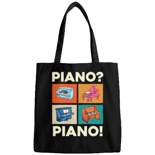 Funny Piano Music Player Classical Music Pianist Musician Pop Art Piano Bags