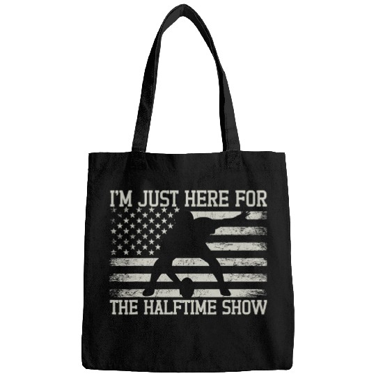 Sport American Football im just here halftime show football fan usa flag Bags