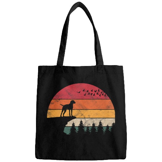 Dog Vizsla Sunset Retro Style for Men Women Bags