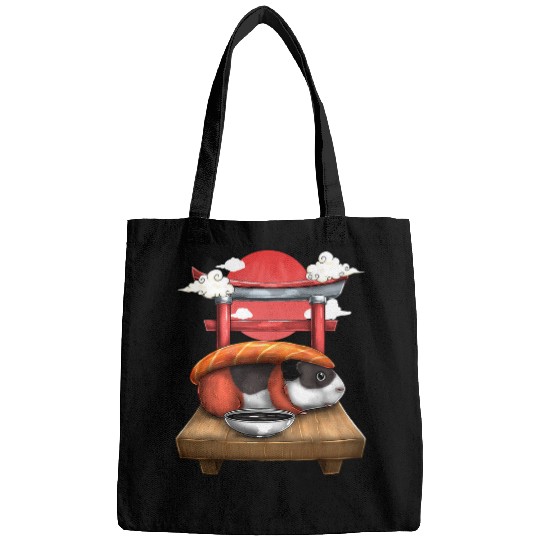 Guinea Pig Sushi In Costume Japanese Art Harajuku Kawaii Bags