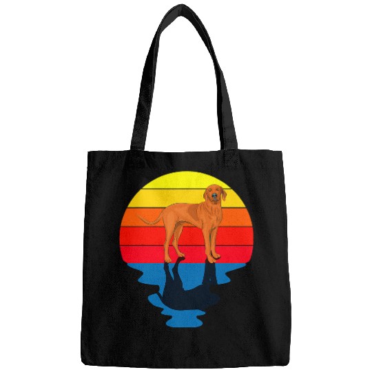 Dog Vizsla Sunset Dog Hungarian Short Haired Magyar Vizsla Bags