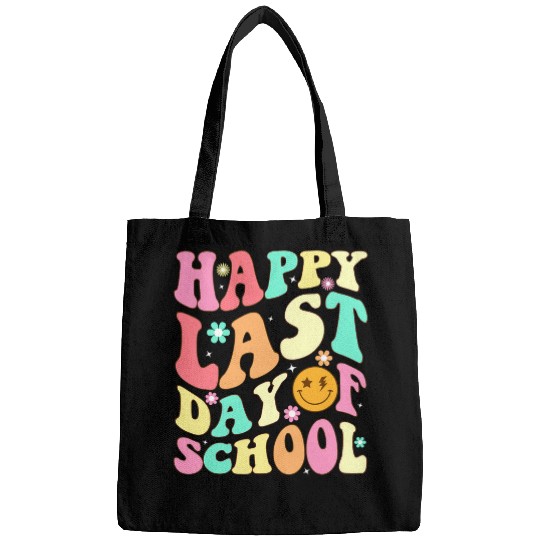 Groovy Happy Last Day of School Teacher Student Graduation 3 Bags
