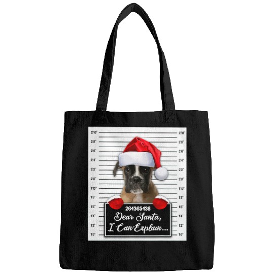 Boxer Pet Dear Santa I Can Explain Funny Christmas Boxer Xmas Bags