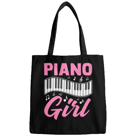 Funny Piano Music Girl Funny Pianist Music Keyboardist Musician Outfit 2 Bags