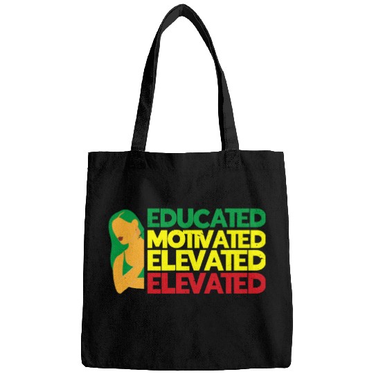 Educated Motivated Elevated Melanated Black History 1 Bags