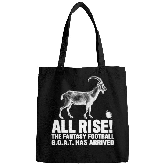Sport American Football Funny Goats League Champion Fantasy Football Draft Funny All Rise Goats Bags