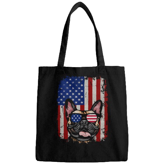 American Flag French Bulldog 2 Bags