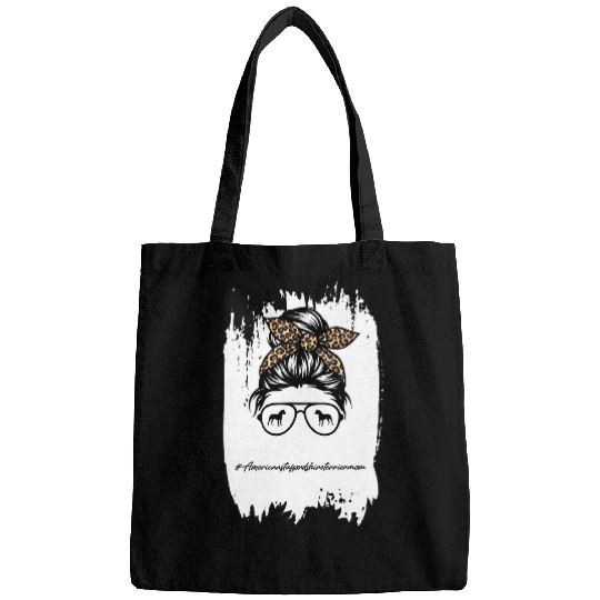 Dog Staffordshire American staffordshire terrier Dog Mom Bleached Messy Bun Bags