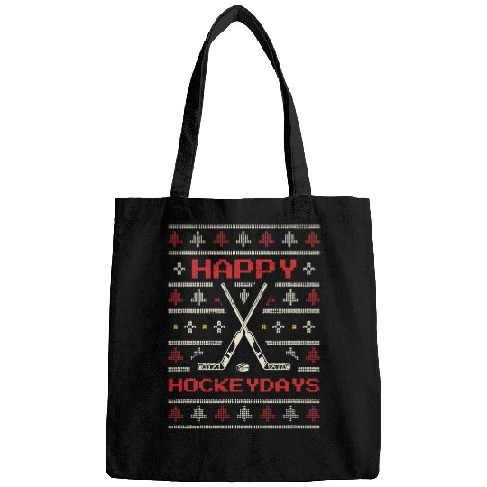 Sport Hockey Happy Hockeydays Christmas Season Holidays Ice Hockey Sports Bags