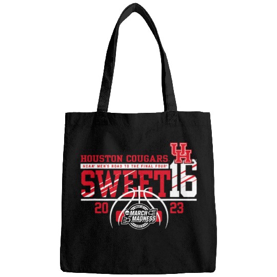 Funny Basketball Houston Cougars Sweet 16 Basketball Black Bags
