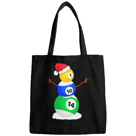 Sport Billiard Christmas Snowman Pool Player Christmas Pjs Bags