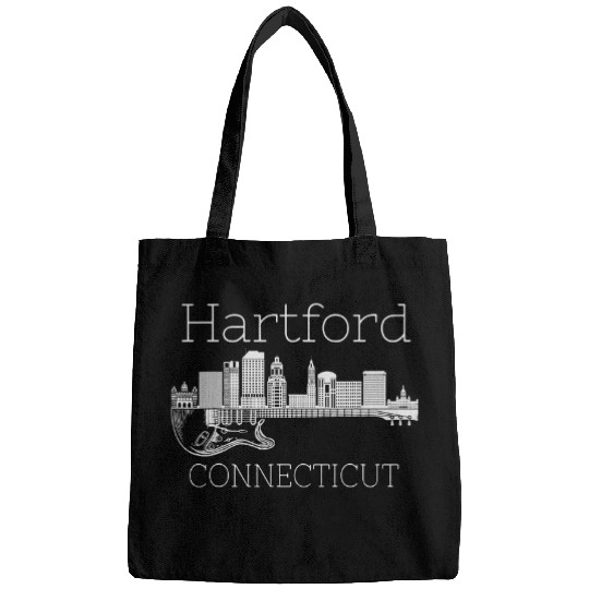 Funny Guitar Connecticut Souvenir Men Music Guitar Souvenir Hartford Guitarist Bags