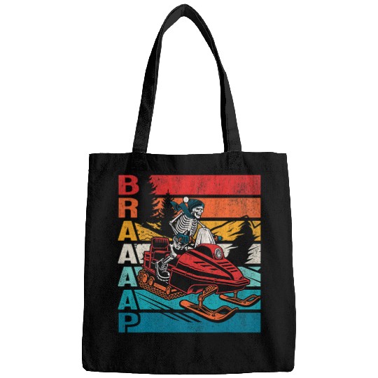 Braap Retro Snowmobiling Skeleton Bags