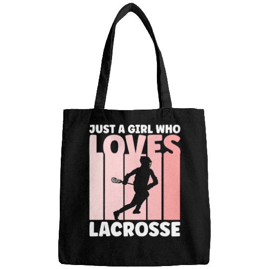 Sport Lacrosse Gift Just A Girl Who Loves Lacrosse Apparel Lacrosse Player Bags