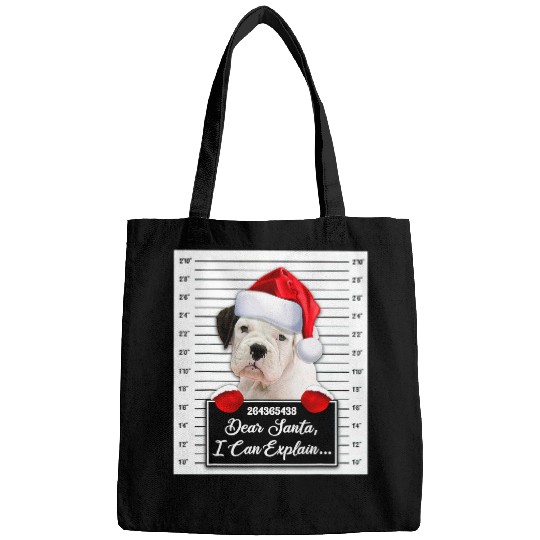 Boxer Pet Dear Santa I Can Explain Funny Christmas White Boxer Xmas Bags