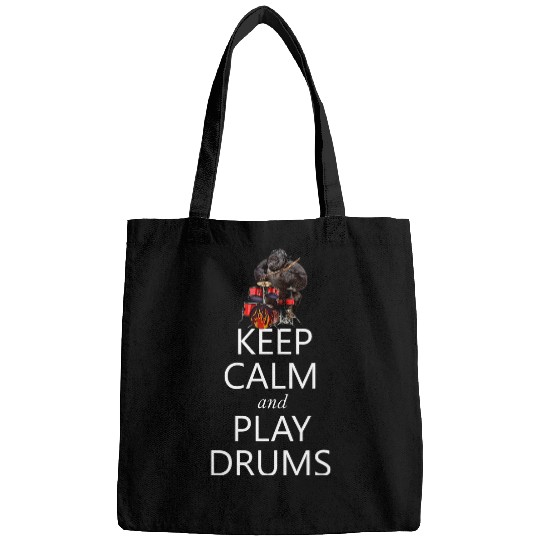 Drums Drummer Keep Calm and Play Drums Gorilla Drums Bags