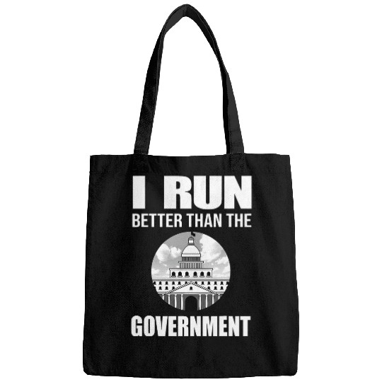 Funny I Run Better Than Government 2Cool antis Politics Gift Bags