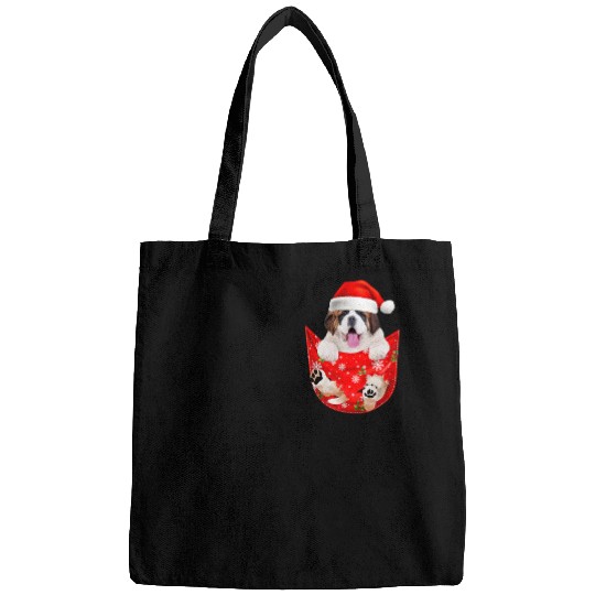 Dog Saint Bernard Funny Saint Bernard Christmas Pocket for St Bernard Lovers Bags
