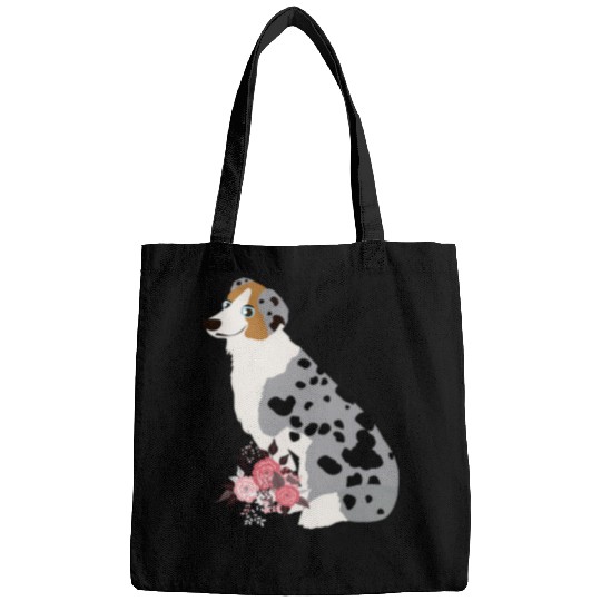 Australian Shepherd Blue Merle Dog Bouquet Bags