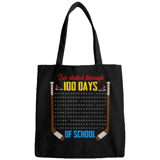Sport Hockey Ive Skated Through 100 Days Of School Hockey Student Kids Bags