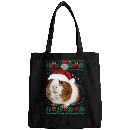 Guinea Pig Christmas Sweater  Light Santa Hat Xmas Bags