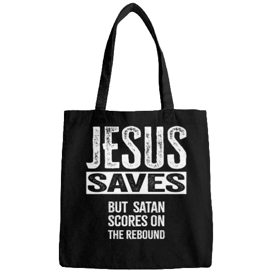 Sport Soccer Jesus Saves but Satan Scores on the Rebound Soccer Football Bags