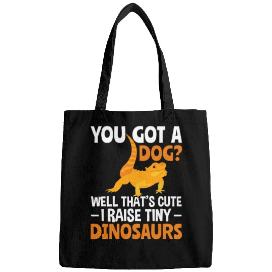 Bearded Dragon I Raise Tiny Dinosaurs Bearded Dragons Reptile Lizard Lover Bags