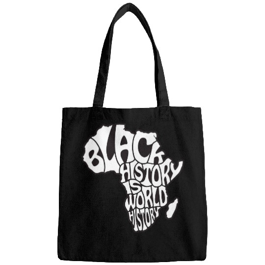 Black History is World History Africa Continent Map Shape Bags
