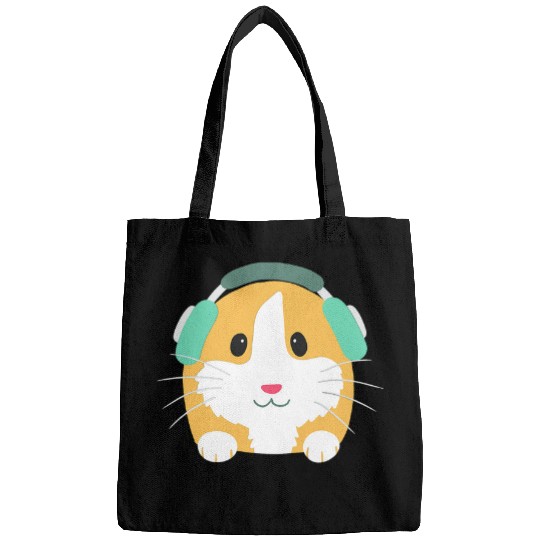 Guinea Pig with Headphones Guinea Pig Bags