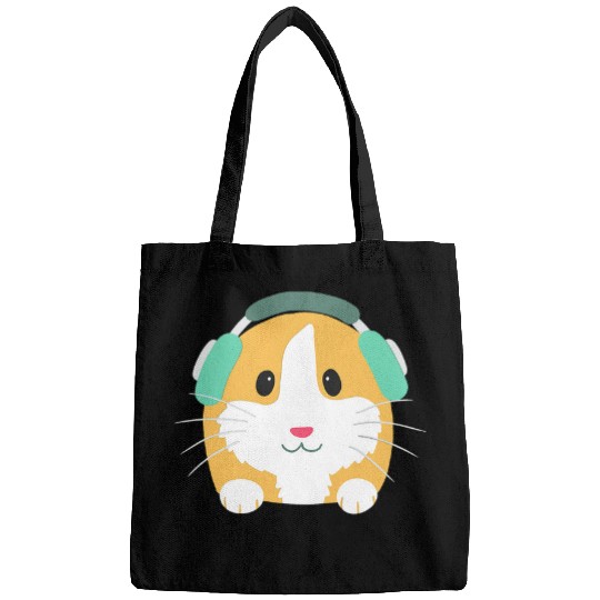 Guinea Pig with Headphones Guinea Pig Bags