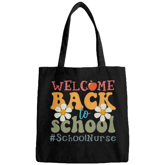 Women Retro Welcome Back To School nurses Week 2024 Students Bags