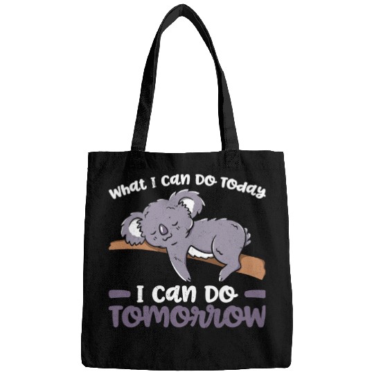 Funny Bear Classic vintages Witty Ironic Saying Lazy Koala Lifestyle Cute Bears Bags