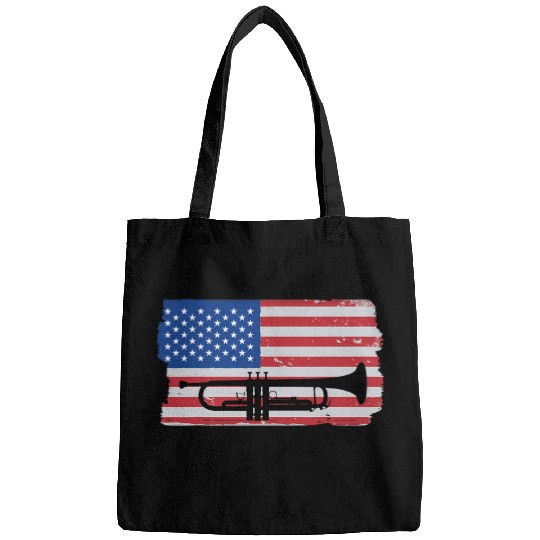 Funny Trumpet USA American Flag Marching Band For Trumpeter 3 Bags