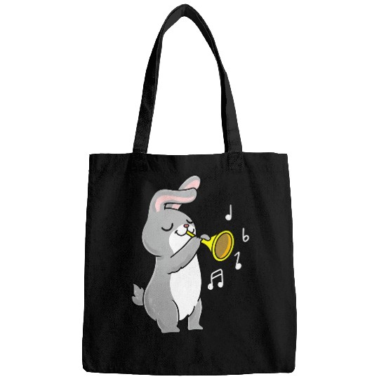Funny Trumpet Bunny Playing Trumpet Bags