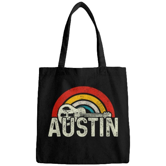 Funny Guitar Austin Texas Guitar Country Music Folk Jazz Vintage Bags