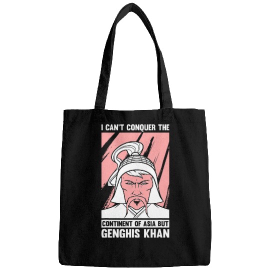 Funny Mongolian History Joke and Genghis Khan Quote Bags