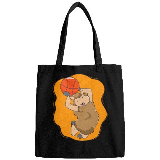 Sport Basketball Sheep Lover Playing Basketball Ball Sports Lamb Bags