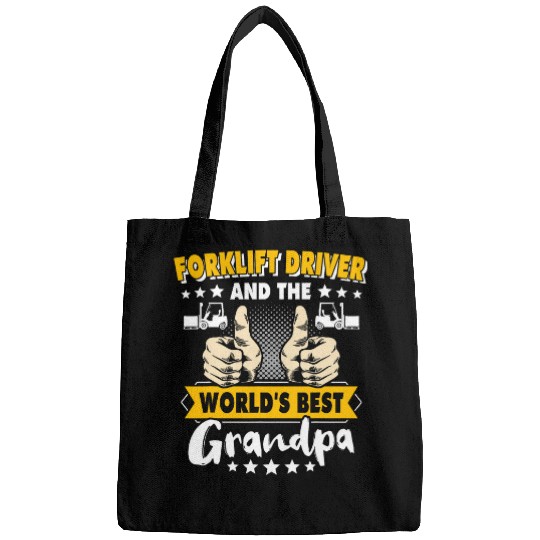 Fork Lift Truck Forklift Operator Grandpa Bags