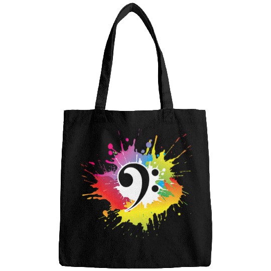Funny Guitar Bass Clef Musician Bassist Guitarist Player Orchestra Guitarist Bags