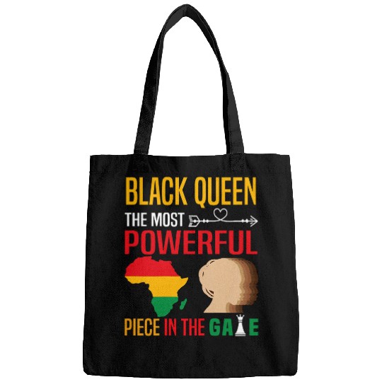 Black Queen The mosts Powerful Piece Afro American Women Tee 2 Bags