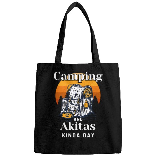 Camping and Akitas Kinda Day Akita Inu Camper Bags