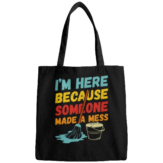 Funny Janitor Design For Men Women Housekeeping Cleaners Bags