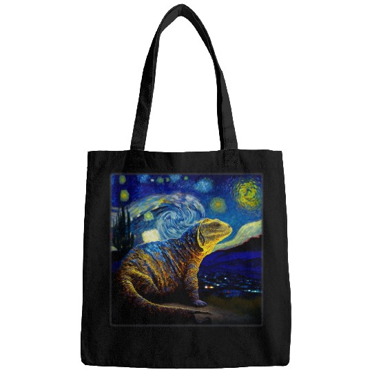 Dragons Surrealism Starry Night Komodo Dragon Bags